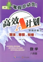 寒假总动员 高效A计划 期末.寒假.衔接 数学 八年级 答案 (RJ) 人教版 (呈祥) 海南出版社 中南大学出版社 - 封面