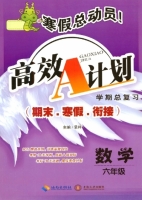 寒假总动员 高效A计划 期末.寒假.衔接 数学 六年级 答案 海南出版社 中南大学出版社 - 封面