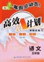 寒假总动员 高效A计划 期末.寒假.衔接 语文 五年级 答案 海南出版社 中南大学出版社 - 封面