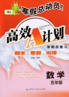 寒假总动员 高效A计划 期末.寒假.衔接 数学 五年级 答案 海南出版社 中南大学出版社 - 封面