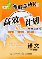 寒假总动员 高效A计划 期末.寒假.衔接 语文 三年级 答案 海南出版社 中南大学出版社 - 封面