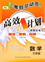 寒假总动员 高效A计划 期末.寒假.衔接 数学 三年级 答案 海南出版社 中南大学出版社 - 封面