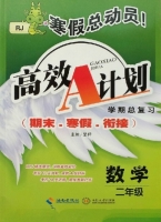 寒假总动员 高效A计划 期末.寒假.衔接 数学 二年级 答案 海南出版社 中南大学出版社 - 封面