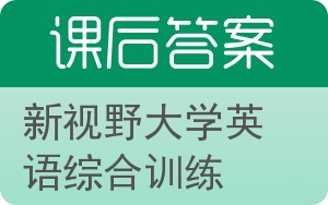 新视野大学英语综合训练答案 - 封面