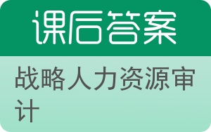 战略人力资源审计答案 - 封面