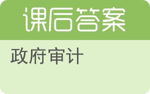 政府审计答案 - 封面