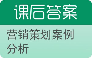 营销策划案例分析答案 - 封面