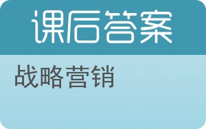 战略营销答案 - 封面