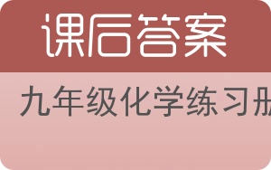 九年级化学练习册上册答案 - 封面