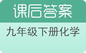 九年级下册化学下册答案 - 封面