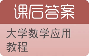 大学数学应用教程下册答案 - 封面