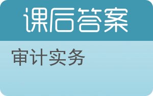 审计实务第二版答案 - 封面