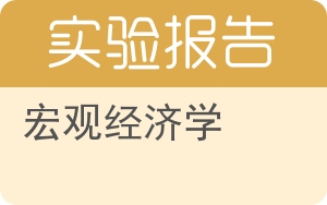 宏观经济学实验报告 - 封面
