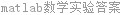 matlab数学实验答案