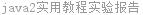 java2实用教程实验报告