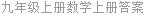 九年级上册数学上册答案