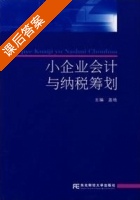 小企业会计与纳税筹划 课后答案 (盖地) - 封面