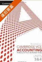 Cambridge VCE Accounting Units 3&4 3rd Edition 课后答案 (Anthony Simmons Richard Hardy) Cambridge University Press - 封面
