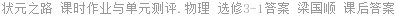 状元之路 课时作业与单元测评.物理 选修3-1答案 梁国顺 课后答案