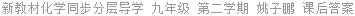 新教材化学同步分层导学 九年级 第二学期 姚子鹏 课后答案