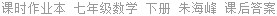 课时作业本 七年级数学 下册 朱海峰 课后答案