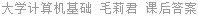 大学计算机基础 毛莉君 课后答案