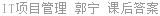 IT项目管理 郭宁 课后答案