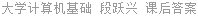 大学计算机基础 段跃兴 课后答案