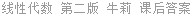 线性代数 第二版 牛莉 课后答案