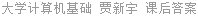 大学计算机基础 贾新宇 课后答案