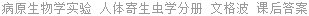 病原生物学实验 人体寄生虫学分册 文格波 课后答案