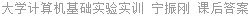 大学计算机基础实验实训 宁振刚 课后答案